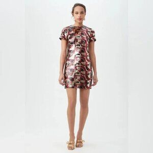 Trina Turk Lupine 2 Galerie Arte Sequin Short-Sleeve Shift Dress 4